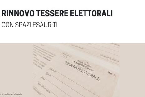 RINNOVO TESSERA ELETTORALE con SPAZI ESAURITI